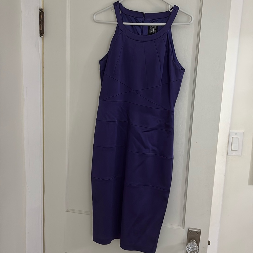 Purple body con dress